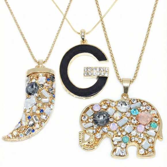 Lot of 3 Women’s Long Necklaces – High-Quality Fashion Jewelry Bundle, New - Picture 1 of 1